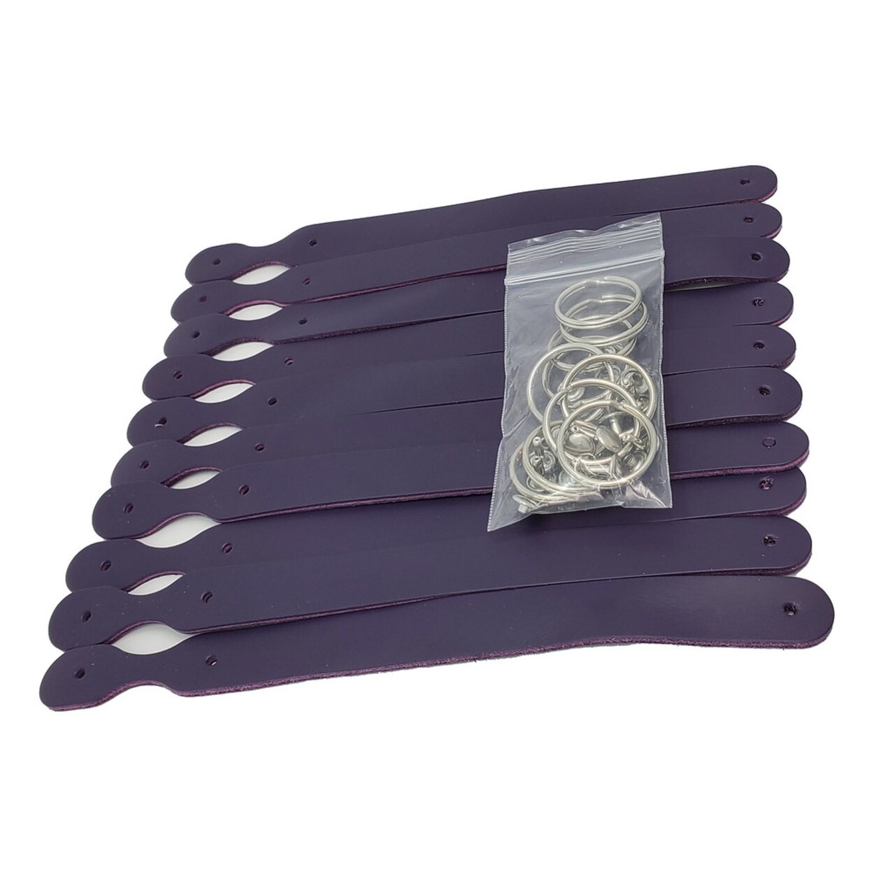 Blank Leather Keychains – 3/4" Full Grain DIY Kit (10 Pack)-Promotional-Fundraising-Personalized Gifts